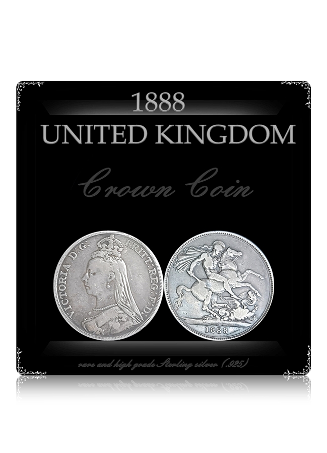 1888 United Kingdom Crown Coin Sterling Silver .925 Best Buy -Worth Collecting 1 1888 United Kingdom Crown Coin Sterling Silver .925 Best Buy -Worth Collecting