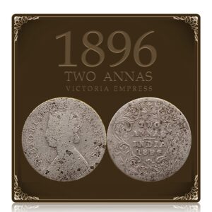 1896 Two Annas Silver Coin