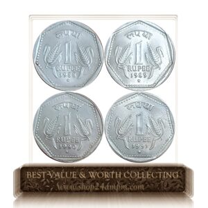 1988 1989 1990 1991 1 Rupee Republic India Hyderbad Mint Coins Worth Collecting