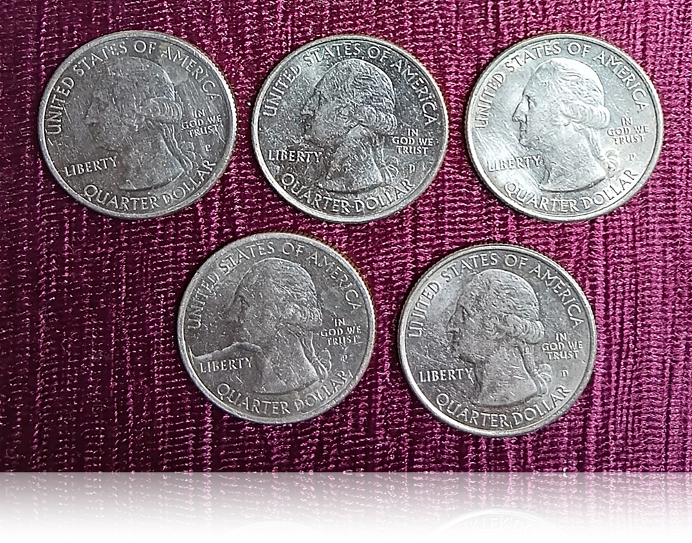 USA Beautiful quarters National park series 2010 set of 5 coins 3 USA Beautiful quarters National park series 2010 set of 5 coins Rare Coins