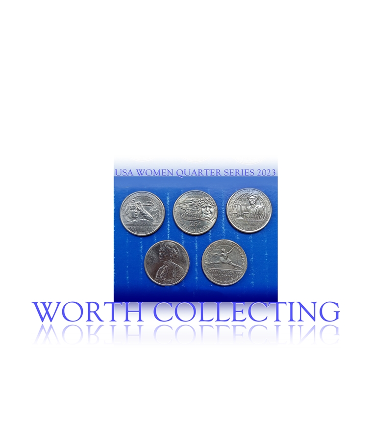 USA WOMEN QUARTER SERIES 2023 5 COIN SET 1 USA WOMEN QUARTER SERIES 2023 5 COIN SET WORTH COLLECTING
